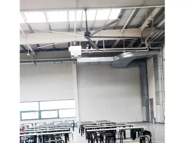 What is considered a high velocity fan?