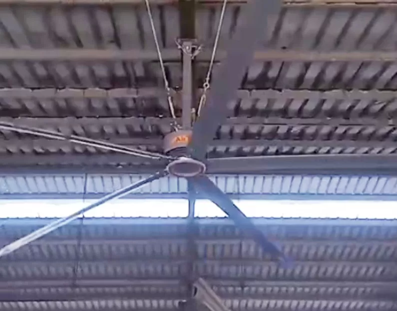How do HVLS fans improve air quality?